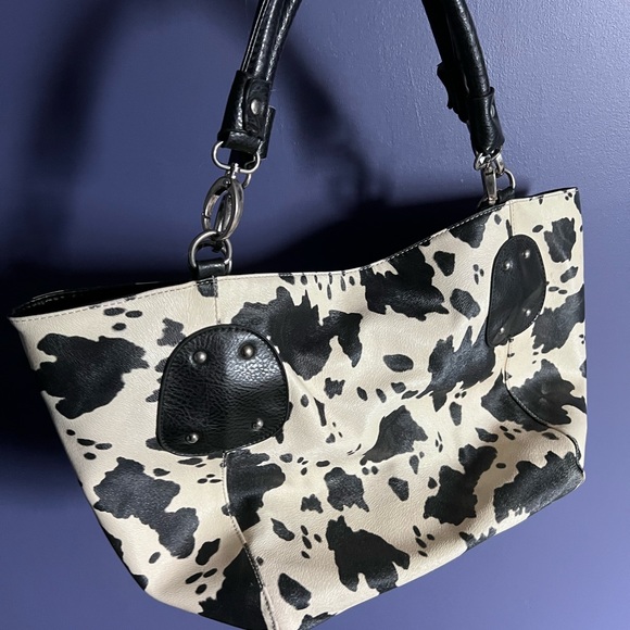 Dooney & Bourke 1975 Cow Print Purse - Picture 3 of 6